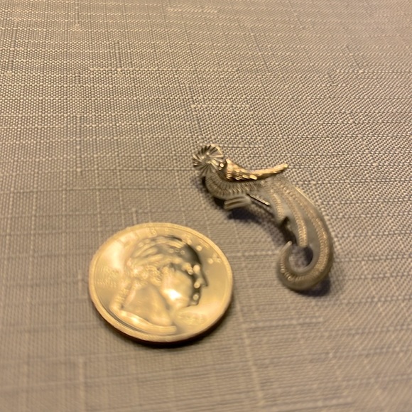 Vintage 925 Sterling Silver Plaid Quetzal Bird  Pin by GUATE - Picture 4 of 5